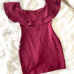 By the way off shoulder dress